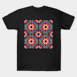 Neon Upbeat Grandma Rug Remix | Geometric Pattern T-Shirt